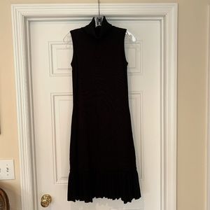 CALVIN KLEIN BLACK SLEEVELESS COWL NECK SWEATER DRESS SIZE XS